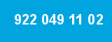 922 049 11 02 922 049 11 02